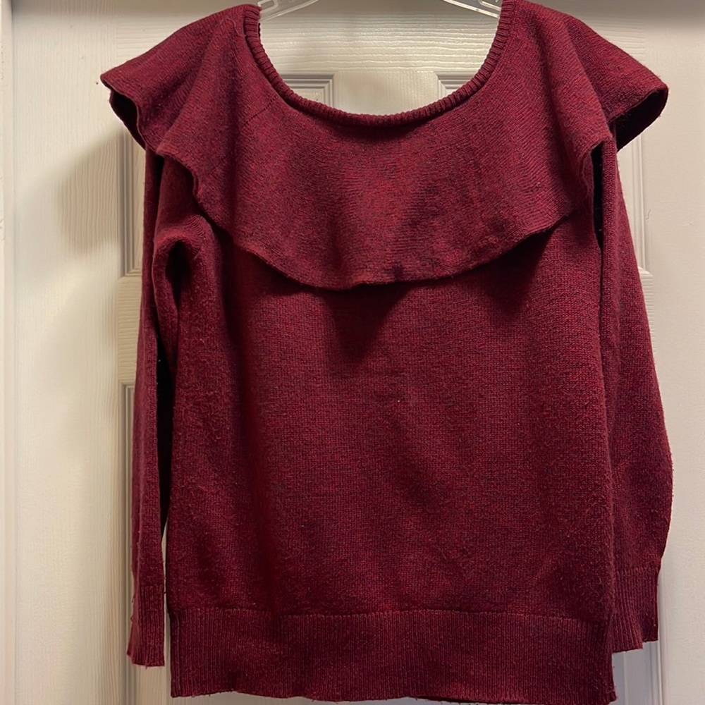 Banana Republic Merino Wool Ruffle Sweater - Picture 3 of 7